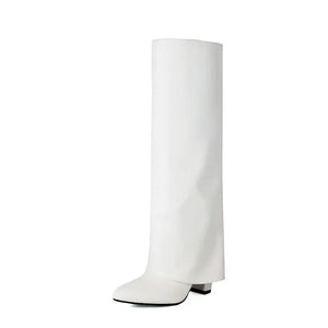 Knee High Faux Leather Boots