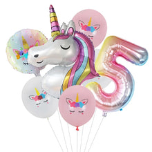 7pcs Unicorn Themed Party Balloons