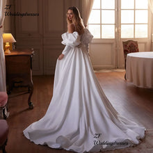 Beaded Shoulder Strapped Sequined Shiny 2 Pieces Wedding Dress With Satin Detachable Train
