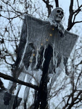 Halloween Hanging Skeleton Ghost Decoration Ghost with LED String Lights