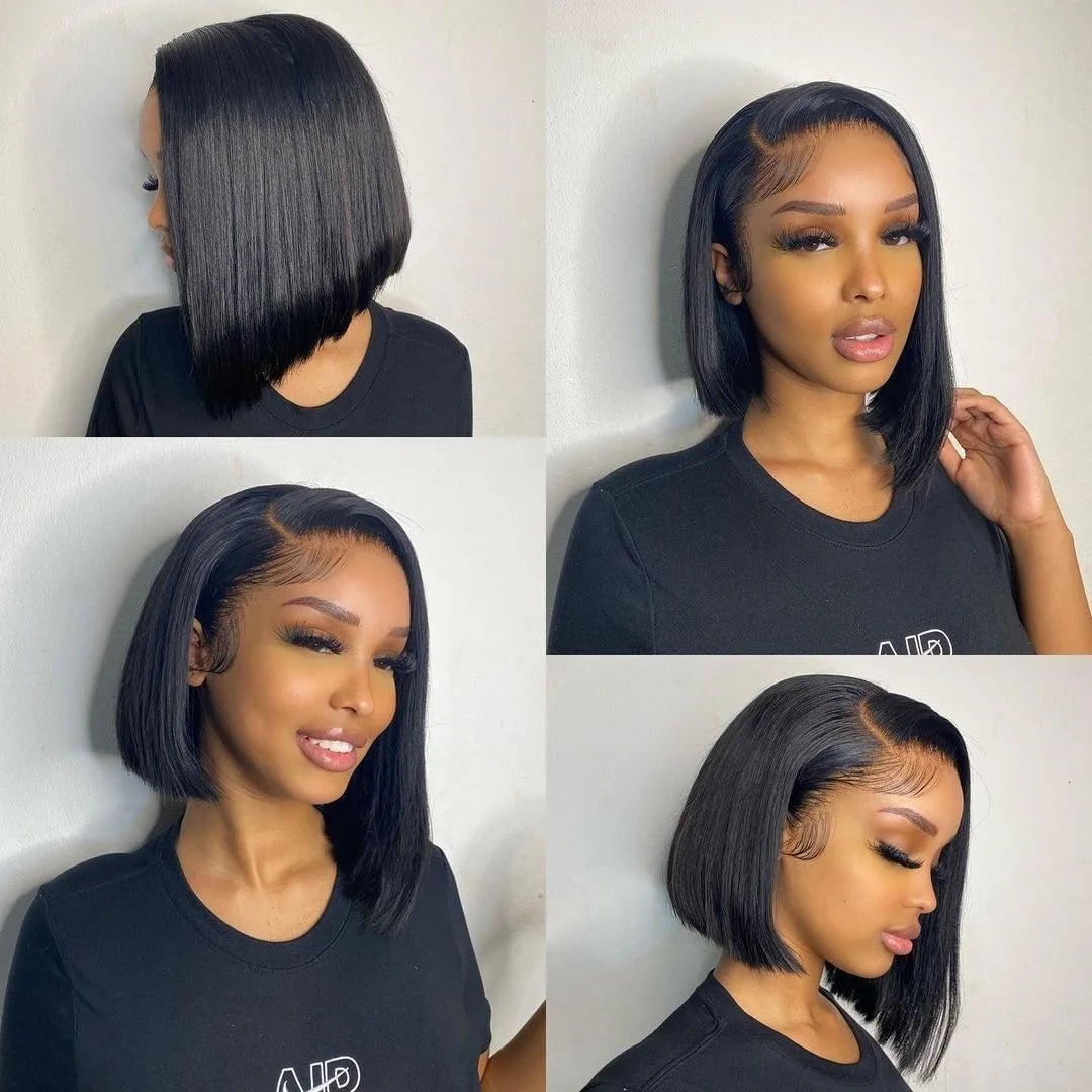 Short Straight Glueless Wig