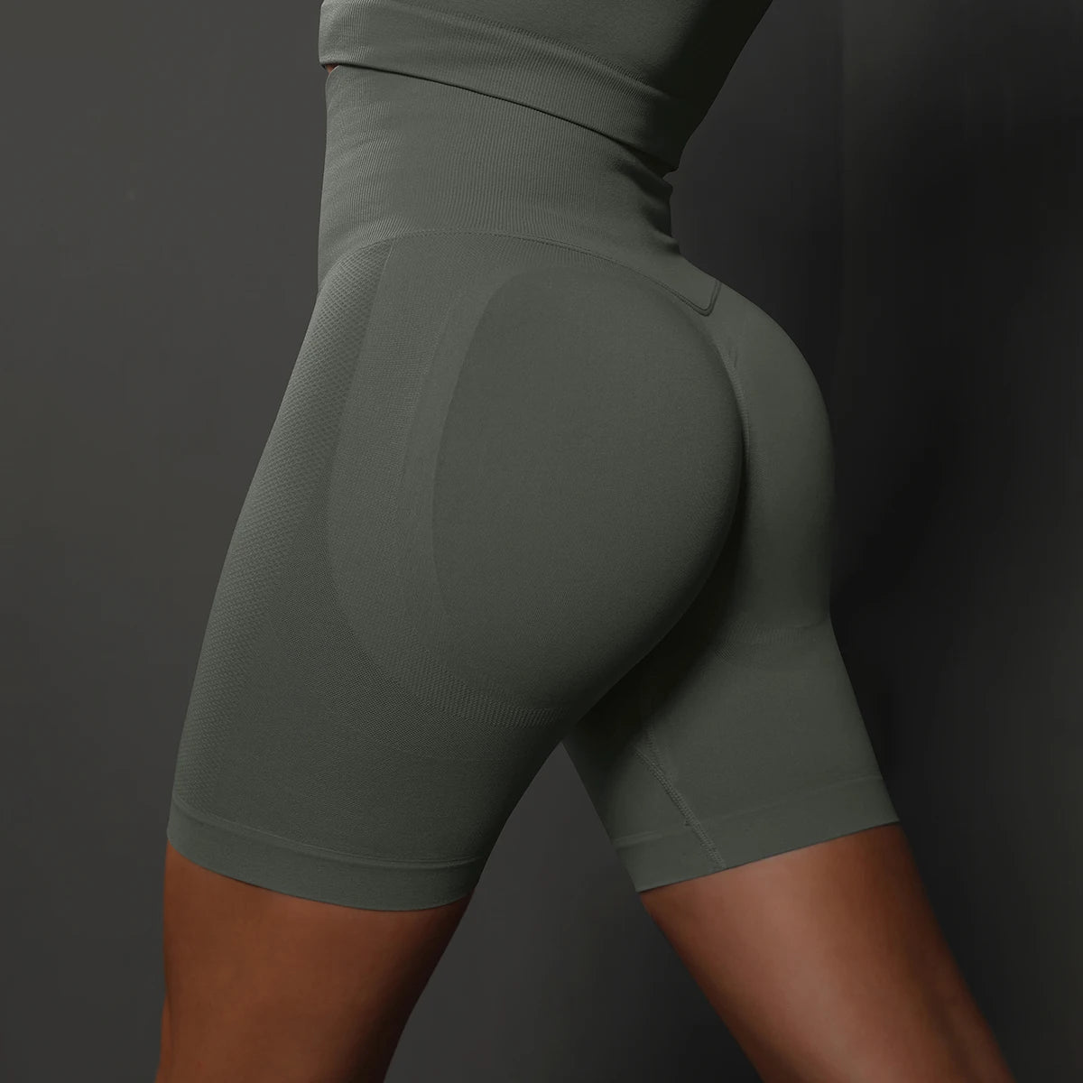 Seamless High Waist Sports Shorts