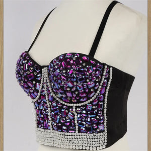 Rhinestone Sequined Cami Top