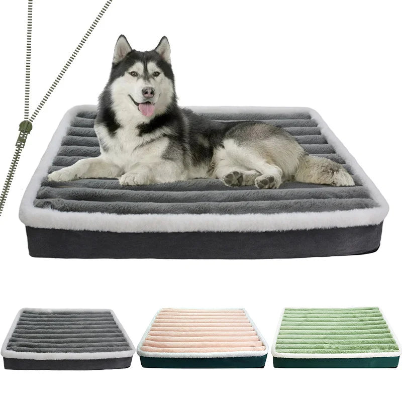 Washable Dog Bed Mat with Zipper