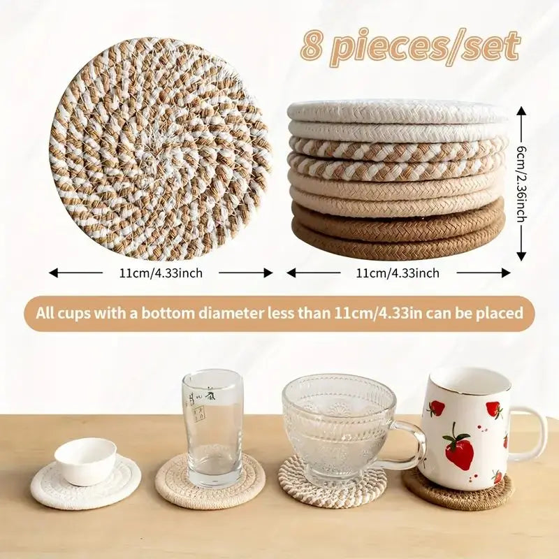 8-Piece Set Absorbent Coasters for Drinks