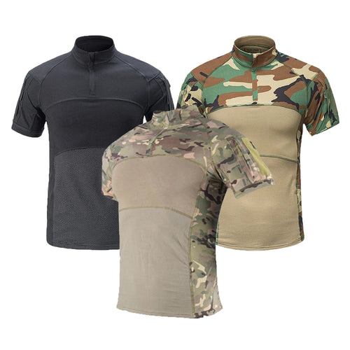 Tactical Short Sleeve Camouflage Print Shirt