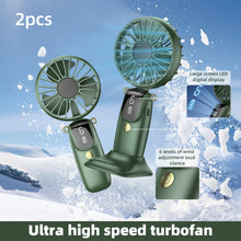 2PCS  Mini Handheld 6 Speed Rechargeable Fan with Phone Stand