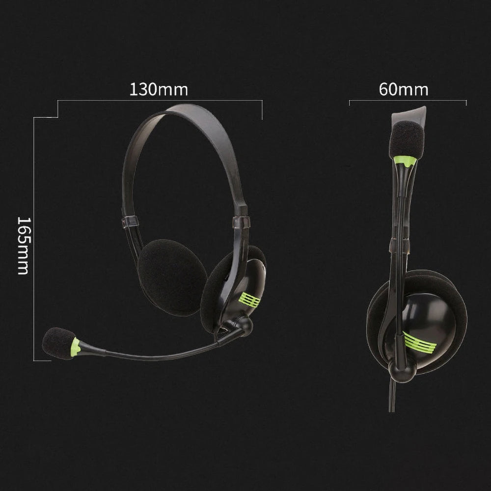 Wired Operator Retractable Headset with Microphone