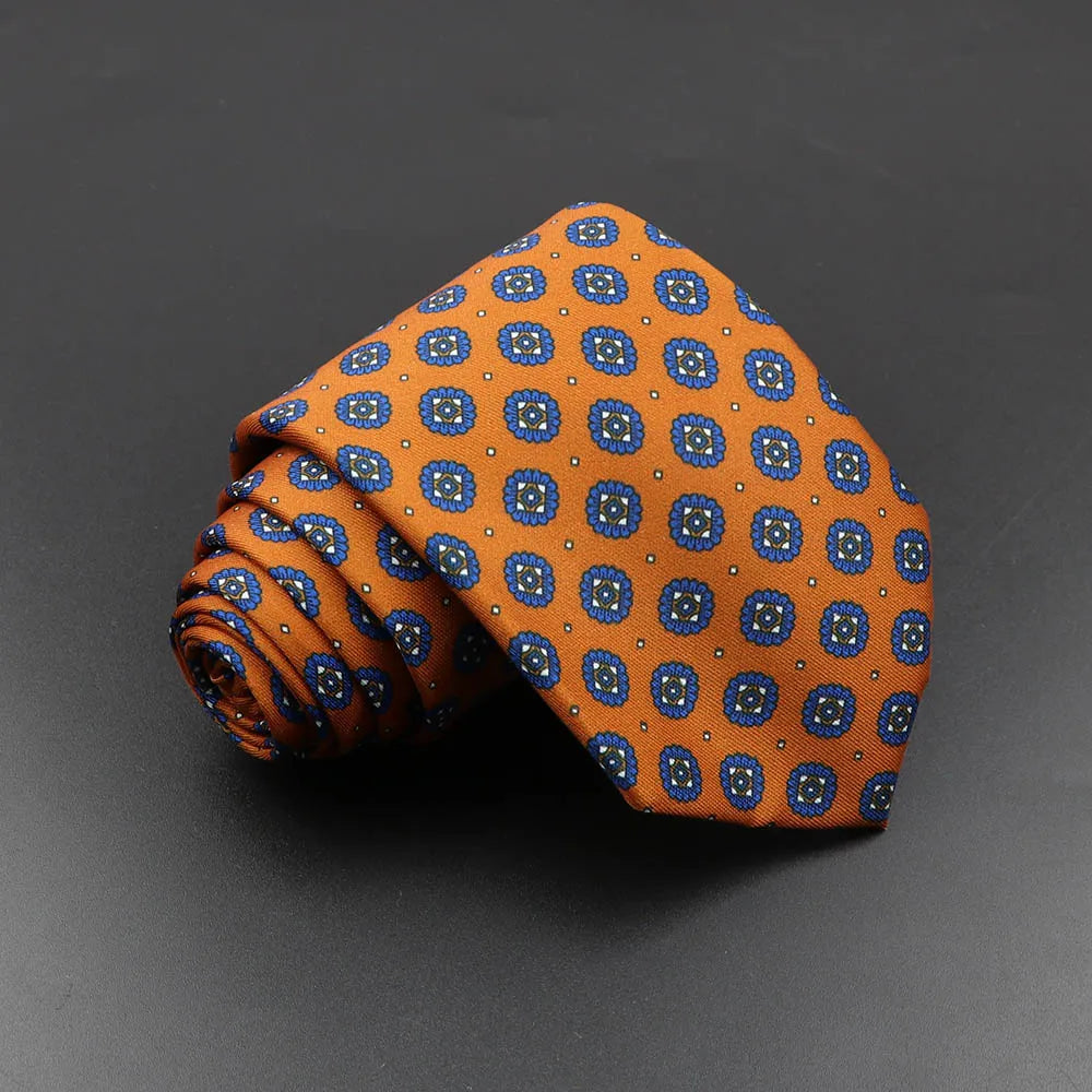 Silk 7.5cm Soft Colorful Novelty Necktie