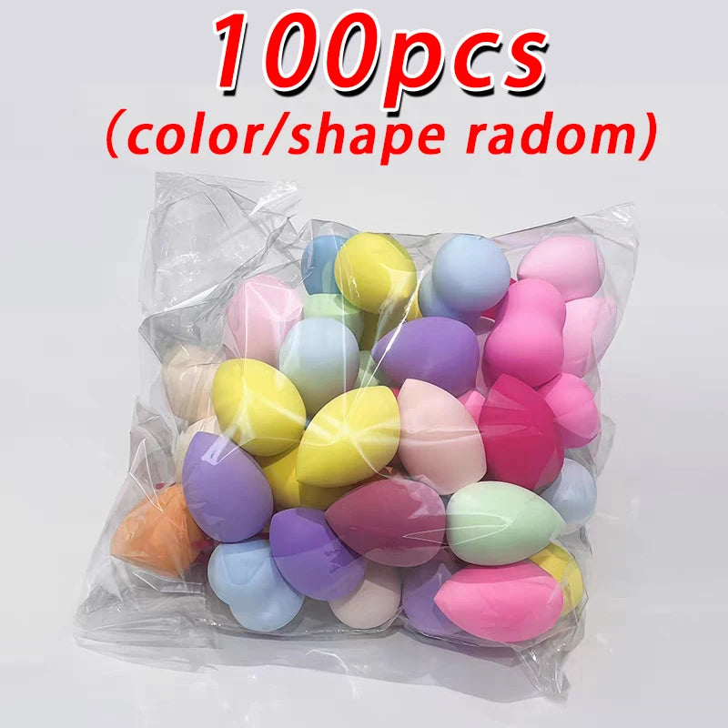 100pcs Mini Makeup Sponge Dry/Wet Use Face Powder Eggs