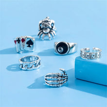 6Pcs Silver Decorative Ring Set
