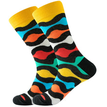 Happy Colorful Striped Combed Cotton Socks