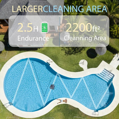 Cordless Robotic Pool Cleaner for In-Ground/Above Ground Pools
