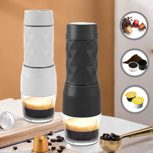 3 In1 Portable Coffee Machine Espresso Maker For Capsule & Ground Hand Press