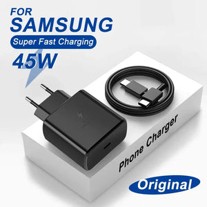 45W PD Super Fast Charger USB C Charger for Samsung Galaxy