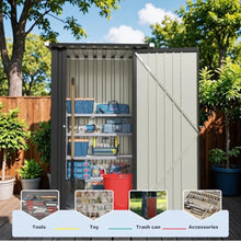 3x3FT Outdoor Storage Shed with Sloping Roof and Single Lockable Door