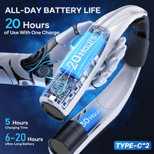 Portable Six Speeds 8000rpm Neck Fan 20hrs Battery Life