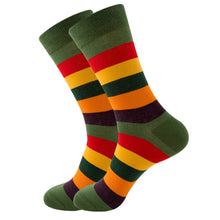 Happy Colorful Striped Combed Cotton Socks