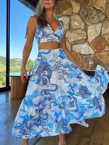 Two Piece Large Skirt and Tube Top Set