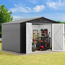 8 X 6FT Outdoor Storage Shed, Large Metal Tool Sheds