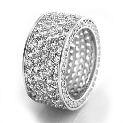 Huitan Eternity Cubic Zirconia Wedding Rings for Women