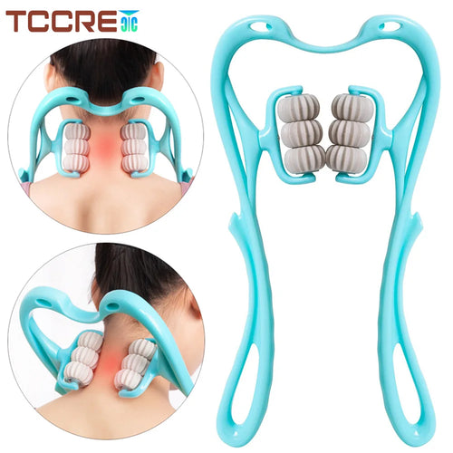 Handheld Neck Massager Trigger Point 6 Ball Roller Massager