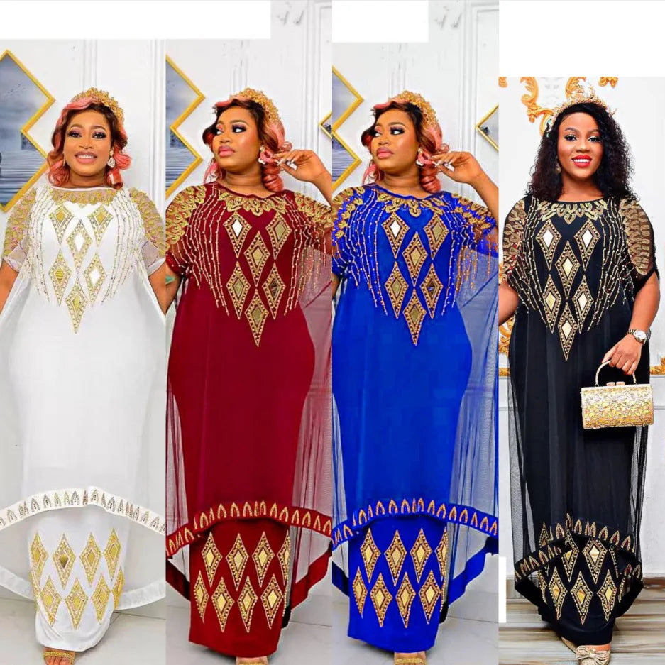 Fake Two-Piece Traditional African Dress