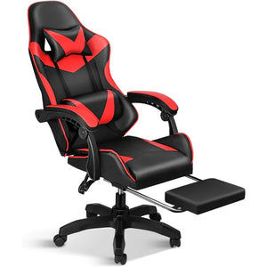 Backrest and Seat Height Adjustable Swivel Gaming Chair