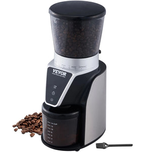VEVOR 40MM Conical Burr Grind Setting Coffe Bean Electric Espresso Coffee Machine