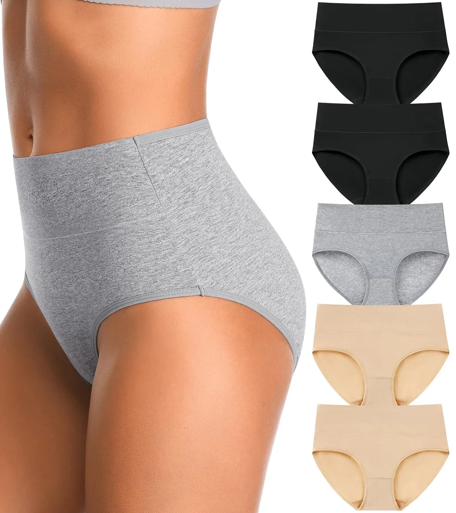 High Waist Cotton High-Waist Abdominal Briefs
