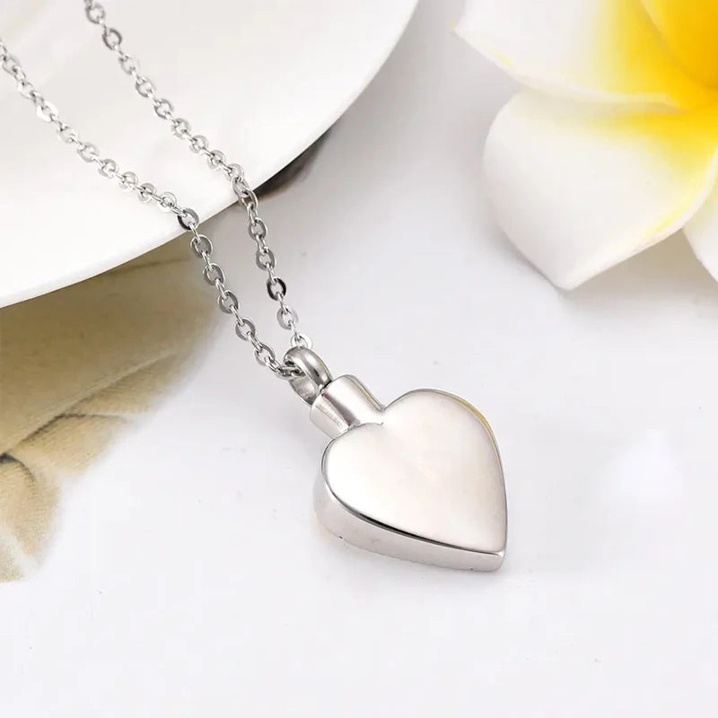Heart Shaped Birthstone Cremation Keepsake Necklace