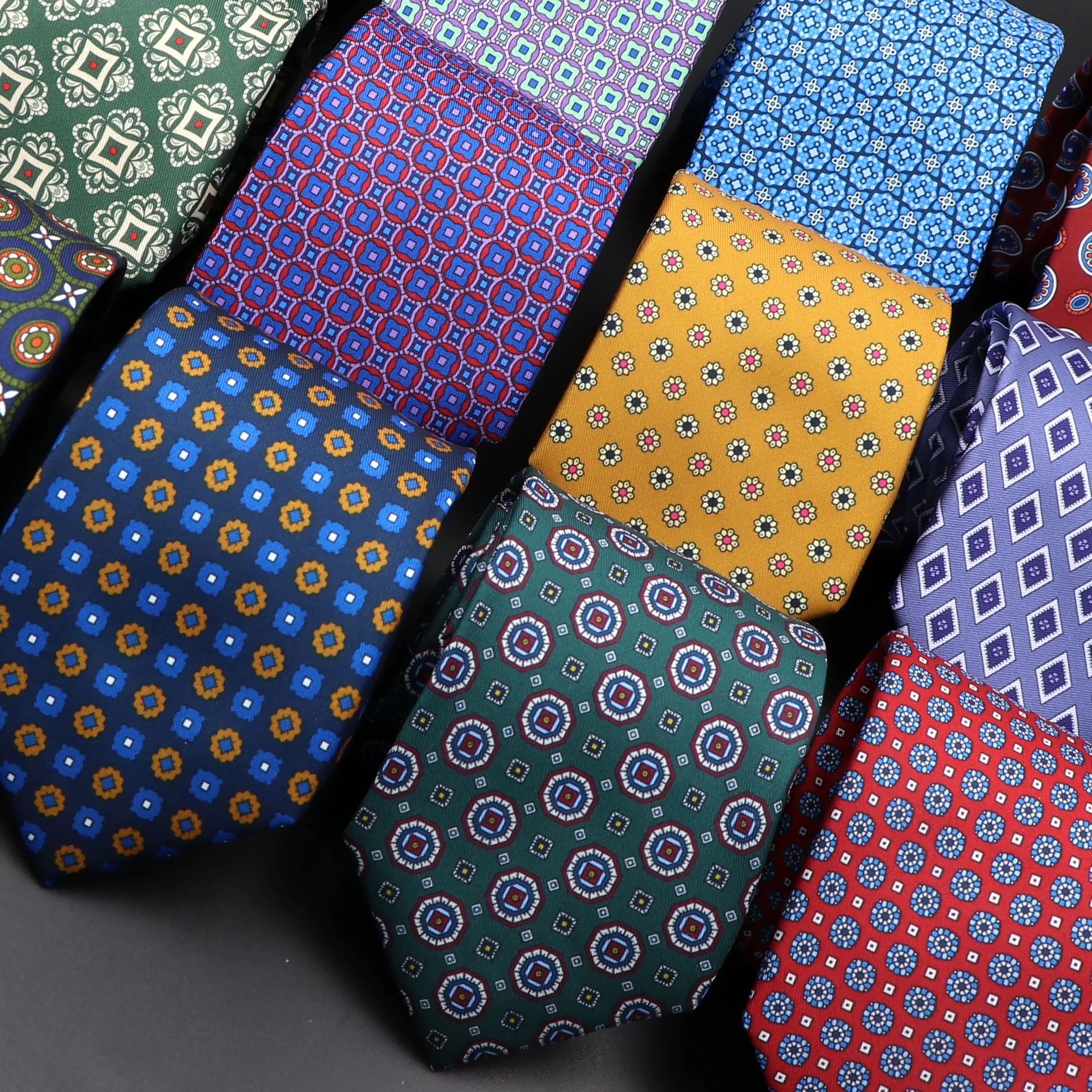 Silk 7.5cm Soft Colorful Novelty Necktie