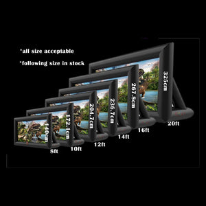 Outdoor Giant Inflatable Blow Up Home Theater Projection Screen With Blower & Accessories