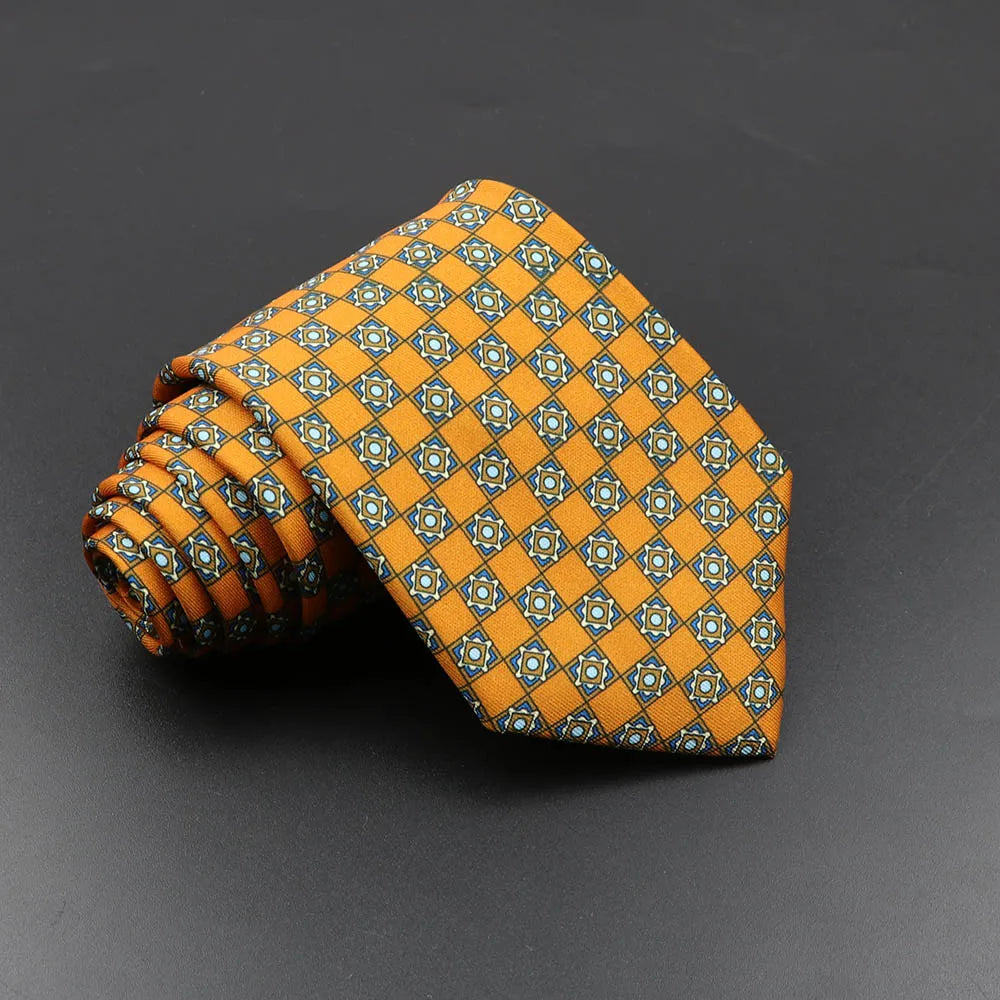 Silk 7.5cm Soft Colorful Novelty Necktie