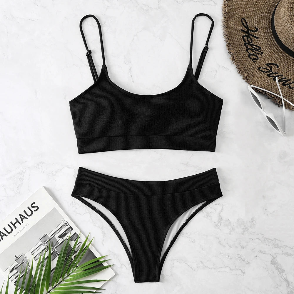 High Waist  Two-piece Bathing Suit