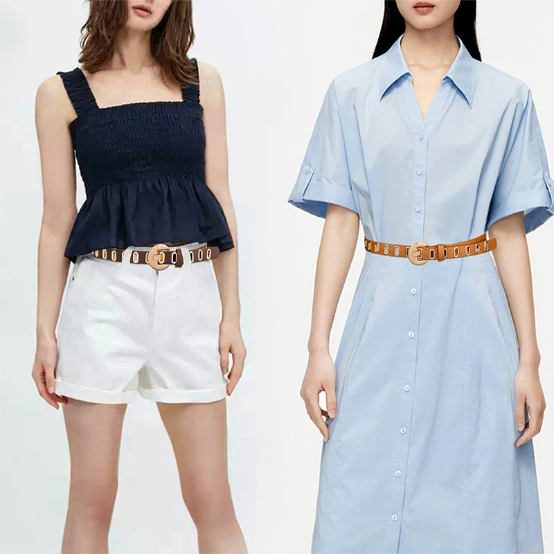 Maikun Adjustable Hole Alloy Pin Buckle Belt 