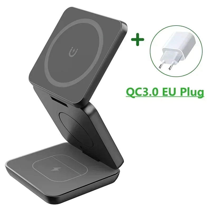 3 In 1 Foldable Magnetic Wireless Charger Stand For iPhone