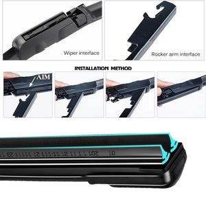 Universal Car Windshield Wiper Blades Soft Double Layer