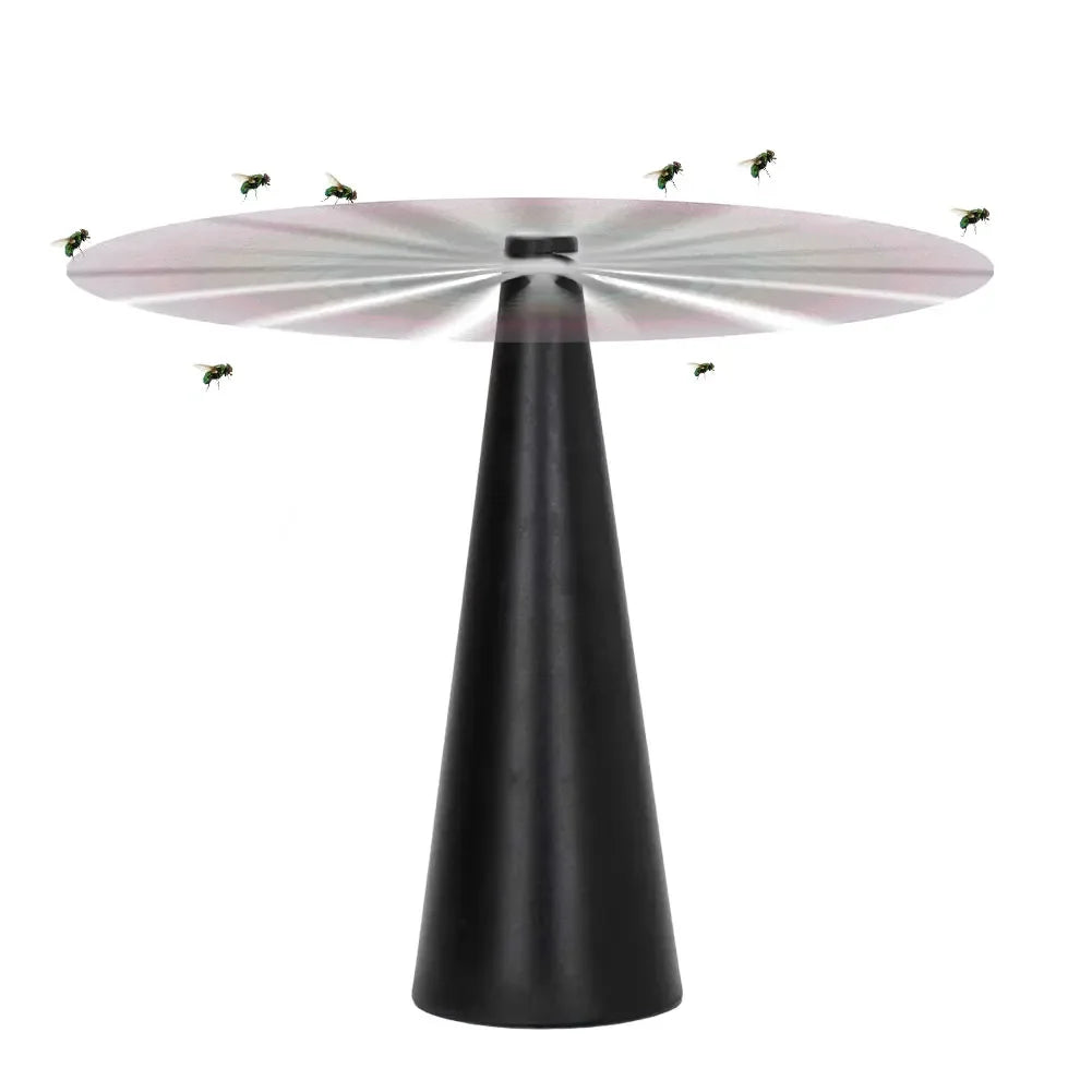 Spinning 2pcs Fly Repellent Table Fan with Holographic Blades f