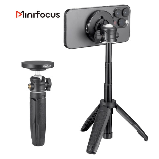 Magnetic Smartphone Tripod Mini Extendable Selfie Stick 360° Ball Head for iPhone
