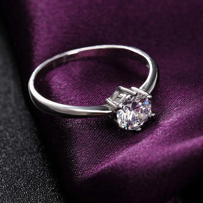 Huitan Classic and Simple Engagement Rings for Women