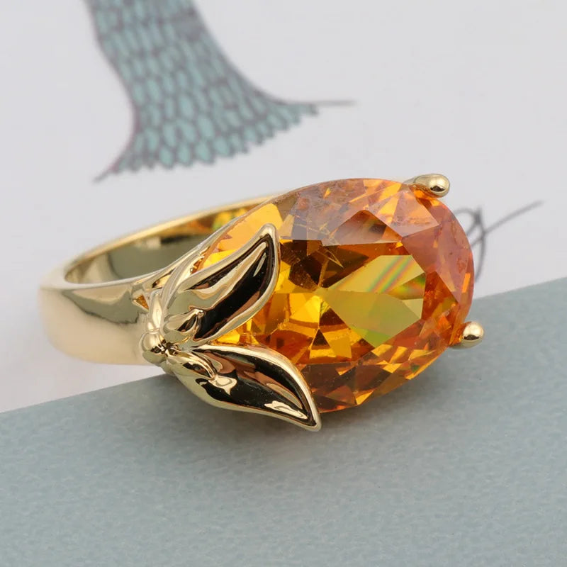 Natural Topaz Engagement Ring