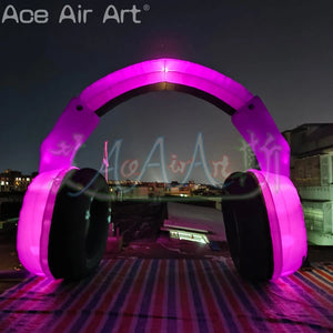 4mW Giant Inflatable Purple Headphone Replica with Lights