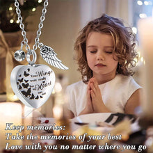 Angel Heart Wings Ashes Keepsake Cremation Memorial Urn Necklace