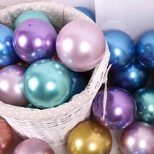 50 pcs 5" Chrome Metallic Helium Balloons