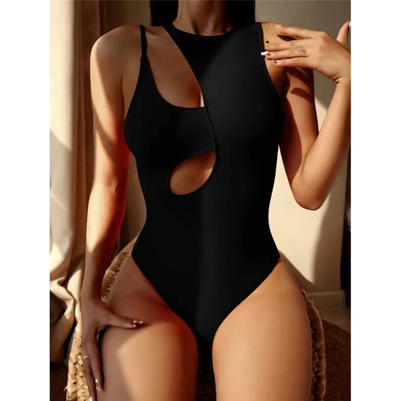 Shiny Stylish One-Piece Swimwear
