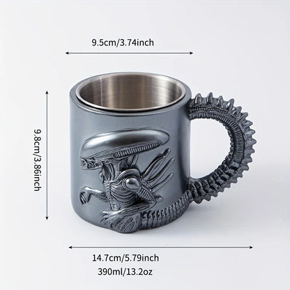 New Xenomorph 3D Flat Heat Transfer Alien Coffee Cup