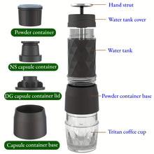 3 In1 Portable Coffee Machine Espresso Maker For Capsule & Ground Hand Press
