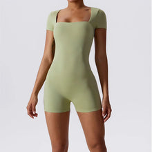 Short One Piece Short Sleeve Yoga Bodysuit