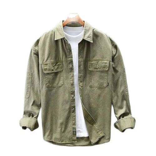 Multi Pocket Patchwork Cargo Shirt